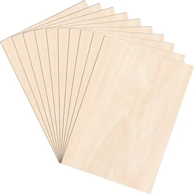 Image de Jayseuw 30 pcs A3 panneau en bois | 420 x 300 x 3 | Découpes fines en contreplaqué | Feuille parfaite pour la scie à chantourner, la pyrogravure, la découpe laser, le routeur CNC, ajouré