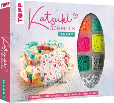 Image de Katsuki set de bijoux avec lettres en perles - Happy