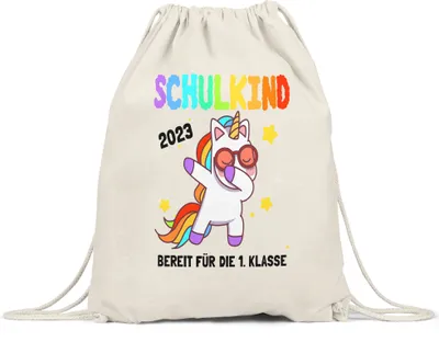Produktbild von Schulkind 2023 Turnbeutel Gymsack Einschulung Einhorn Dab Schulanfang Schule Erstklässler Schuleinführung