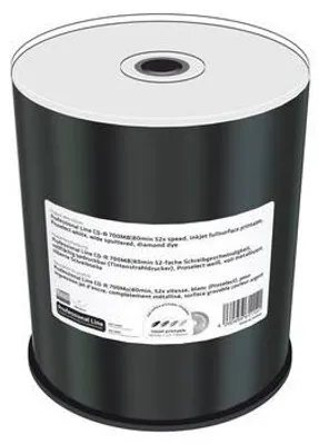Zdjęcie produktu dla MediaRange MRPL505-C, 52x, CD-R, 120 mm, 700 MB, Pudełko CD/DVD cakebox, 100 szt.