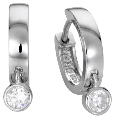 Produktbild von Miamar Damen SCR09 Creolen Silber Zirkonia Weiß