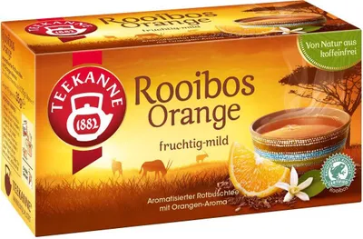 Produktbild von Teekanne Rooibos Orange fruchtig mild 20 Doppelkammerbeutel 35g