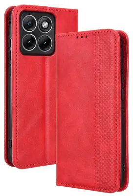 Produktbild von Motorola Edge 70 Fusion Hülle - Coverup Vintage Style Klapphülle - Rot
