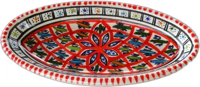 Immagine prodotto di Piatto ovale rosso Bakir - L 20 cm
