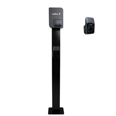 Produktbild von Wallbox Standfuß für Wallbox Copper SB – Metall-Montagepfosten, wetterfest und pulverbeschichtet, 149 cm Höhe, schwarz
