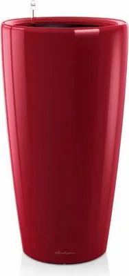 Obrázok produktu pre Plastová váza na rastliny Lechuza Rondo Ø 40 cm H 75 cm červená vrátane zavlažovacieho systému, vložky na rastliny, substrátu a ukazovatele hladiny vody