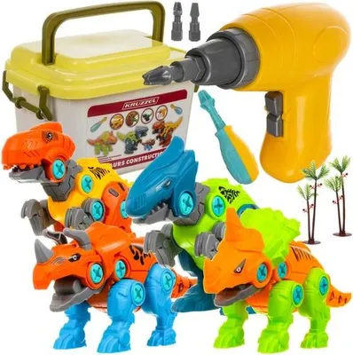 Obrázok produktu pre Kruzzel 24723 Skrutkovací dinosauri s vŕtačkou