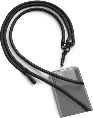 Produktbild von Hama Handyband zum Umhängen, universal, verstellbar, Karabiner, 2 m, Schwarz (00135285)