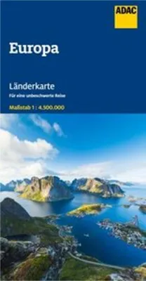 Produktbild von ADAC Länderkarte Europa 1:4,5 Mio.