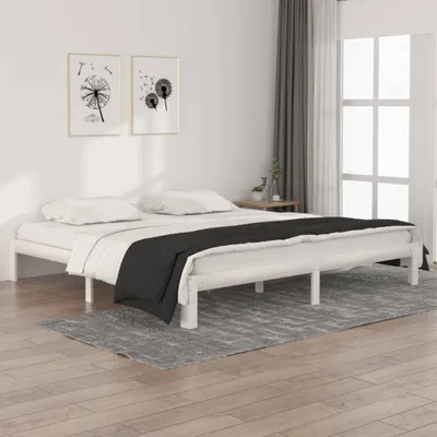 Obrázek produktu pro The Living Store Postel z masivu borovice bílá 200x200 cm