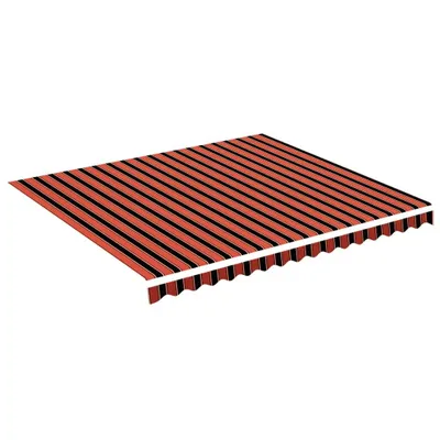 Produktbild von vidaXL Markisenbespannung Orange und Braun 4x3,5 m