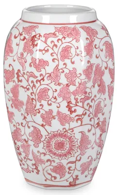 Immagine prodotto di Vaso in Vetroceramica, bianco e blu, ideale per decorazioni floreali