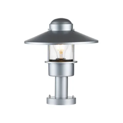 Produktbild von Elstead Klampenborg Außen-Stehleuchte E27 32cm Silber IP44