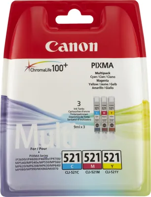 Produktbild von Canon CLI-521 Multipack Tricolor Druckerpatrone farbig