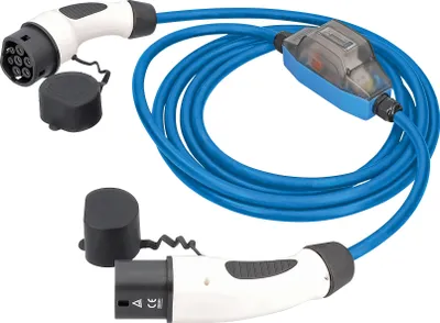 Produktbild von as-Schwabe e-Auto Ladekabel 5m mit Stromzähler Mode 3 Typ 2 1-phasig 3.6kW IP44