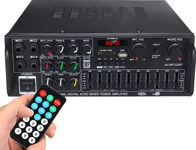 Produktbild von 2000W HiFi 2-Kanal Verstärker Bluetooth 5.0 Stereo Vollverstärker Vollverstärker 12V/220V USB SD