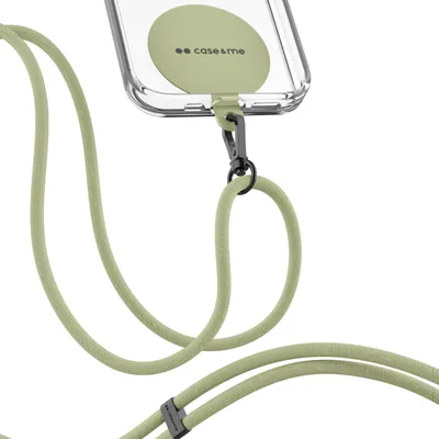 A close-up of a phone case with a lanyard attached.