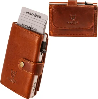 Produktbild von MATADOR MIAMI Slim Wallet mit XL-Münzfach Leder Vintage Braun