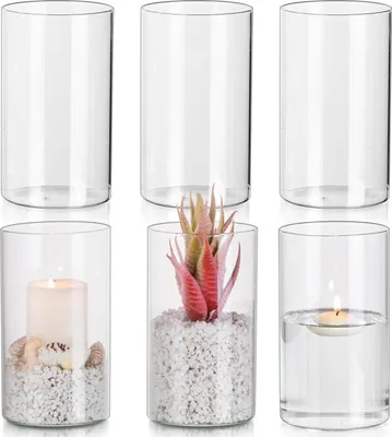 Produktbild von Moderne Glasseam Kerzenhalter Set für Hochzeit und Tischdeko