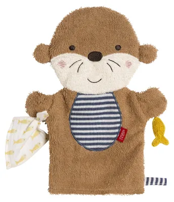 Produktbild von Fehn Otter Handpuppen-Waschhandschuh kuschelweich für Babys