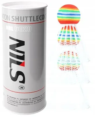Produktbild von Nils Badminton-Federbälle Set Nylon Professionell 3 Stück
