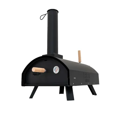 Produktbild von Outdoor-Pizzaofen ⌀30cm Stahl Tragbar Multi-Brennstoff Holz Kohl Holzpellets BBQ