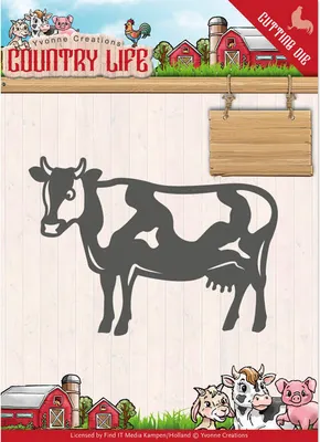 Produktbild von Stanzschablone - Yvonne Creations - Country Life - Kuh