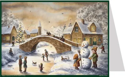 Produktbild von Postkarten-Adventskalender \An der Brücke\""