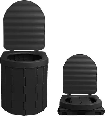 Produktbild von Famanu Tragbares Toilettensystem - Kompakt und Hygienisch - Schwarz