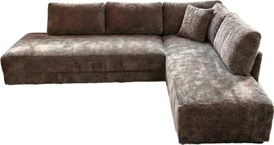 Produktbild von KAWOLA Schlafsofa SADIRA Ecksofa Stoff taupe Recamiere rechts