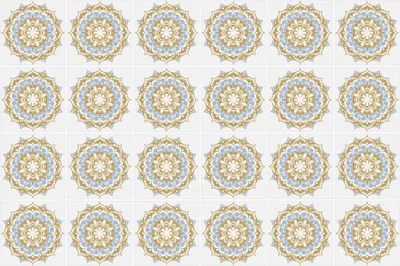 Produktbild von Fliesenaufkleber 15x15 cm – 24 Stück – Selbstklebend – Wasserfest – Pflegeleicht – Hitzebeständig – Für Küche & Bad – Mandala mit Blumen