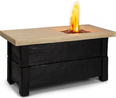 Produktbild von Blumfeldt Corinth Gas-Feuerstelle, Heizstrahler & Feuerstellen 40.000BTU/13kW, Feuerstelle mit Abdeckung, Heizstrahler Gas, Edelstahlbrenner , schwarz