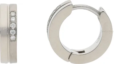 Produktbild von Boccia Damen Creolen aus Titan mit Brillanten in silberfarben - 0510-11