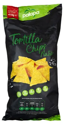 Zdjęcie produktu dla Palapa Tortilla Chips naturalne z solą Chipsy kukurydziane 450g
