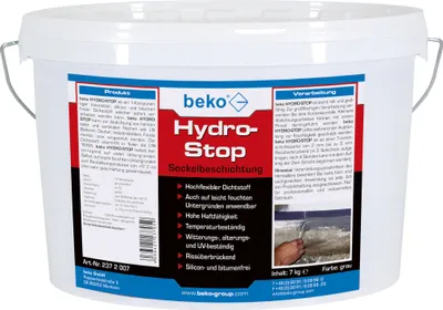 Produktbild von beko Hydro-Stop Sockelbeschichtung pastös 7 kg Eimer 237 2 007