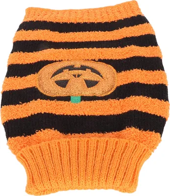 Immagine prodotto di Maglione per cani di Halloween, autunno e inverno, elegante, carino, morbido, elastico, zucca, a righe, animale domestico per feste, tutti i giorni, M