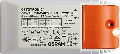 Obrázok produktu pre Osram OTe 18/220…240/500 PC, 3 W, 50000 h, -20 - 55 °C, 198 - 264 V, 50/60 Hz, 5 A