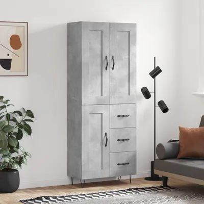 Zdjęcie produktu dla vidaXL Deska wysoka beton szara 69,5x34x180 cm materiał drewnopochodny
