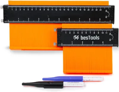 Produktbild von bestTools Konturenlehre 12,5 cm und 25 cm mit Feststeller Profilabnehmer Set