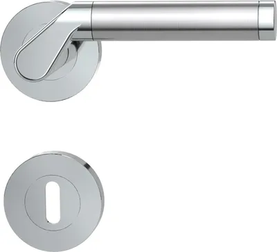 Produktbild von Griffwerk CORINNA Schraubtechnik GK4 -Chrom/Edelstahl Rosettengarnitur -Schraubt. -BB -TS 40-45mm