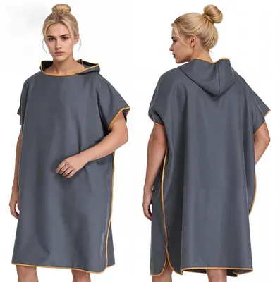 Immagine prodotto di Accappatoio in microfibra, unisex, asciugatura rapida, blu scuro
