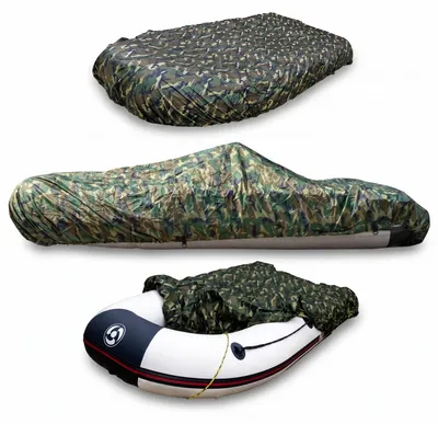 Produktbild von InfraDeskTrading Schlauchbootabdeckung 200D Camouflage 370-420 x 180 cm