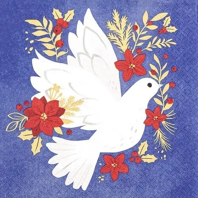 Produktbild von 20 Servietten Peace - Friedenstaube 33x33cm