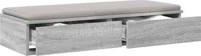 Obrázok produktu pre vidaXL Zásuvky pod posteľ, sivé, Sonoma, 100 x 36,5 x 16,5 cm, drevotrieska