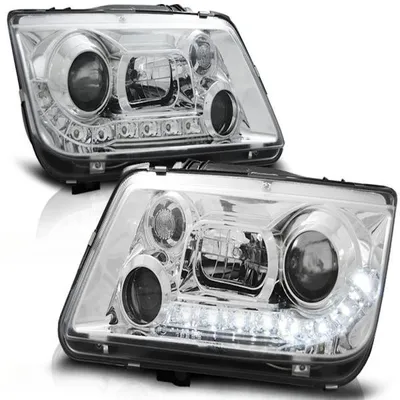 Produktbild von LED Tagfahrlicht Design Scheinwerfer passend für VW Bora 98-05 chrom