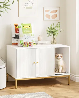 Image de Omgoods - Arbre à chat avec double porte et tapis à gratter