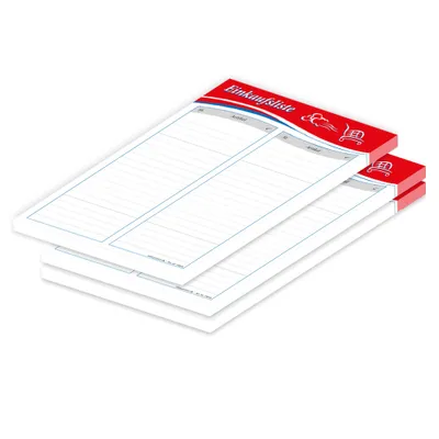 Image de PRICARO Liste de courses "Speed", rouge, A5, 3 pièces