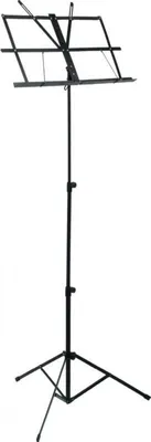 Produktbild von Notenpult RSM300 aus Metall, schwarz, höhenverstellbar 45-106 cm, Sockeldurchmesser 60 cm