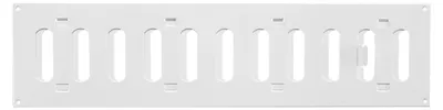 Productafbeelding van Europlast MR4010R – Metalen ventilatierooster, 400x100 mm, verstelbaar, wit