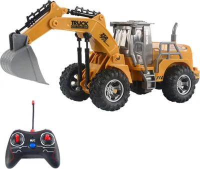 Produktbild von Fernsteuerung Engineering Auto mit Lichtern USB wiederaufladbaren Bagger Bulldozer Kindermodell Spielzeug